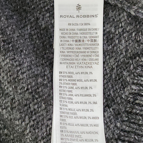 Royal Robbins Wool Blend Nordic Sweater L Gray - Picture 9 of 13